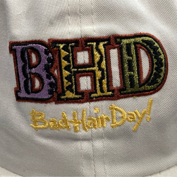 90s Vintage Unisex Bad Hair Day Elastic Back Hat New Condition - Picture 5 of 6